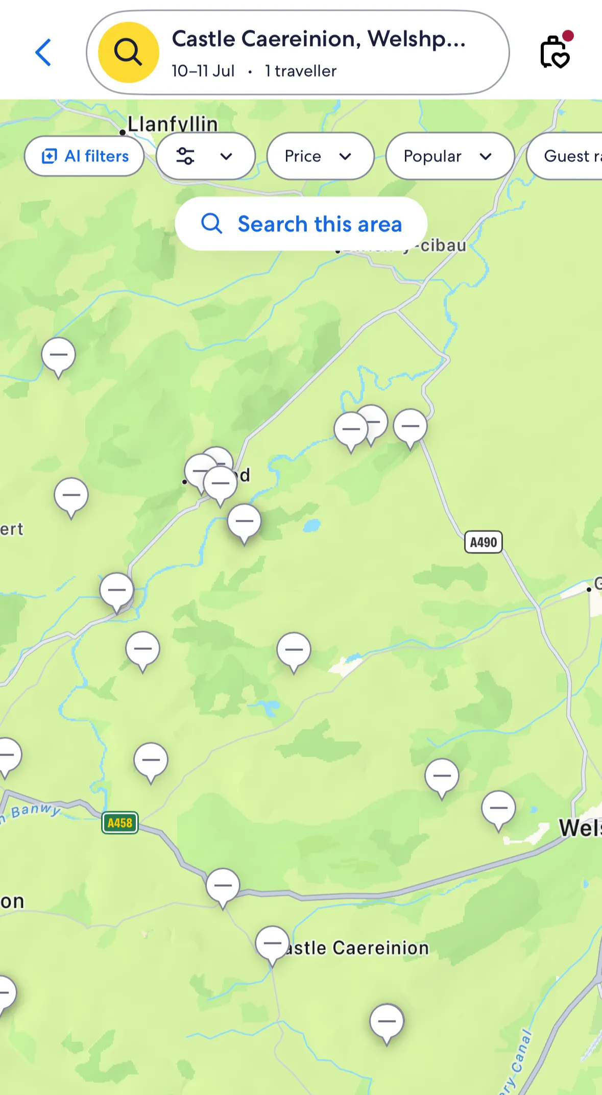 Accommodations near Welshpool were completely sold out by Friday.