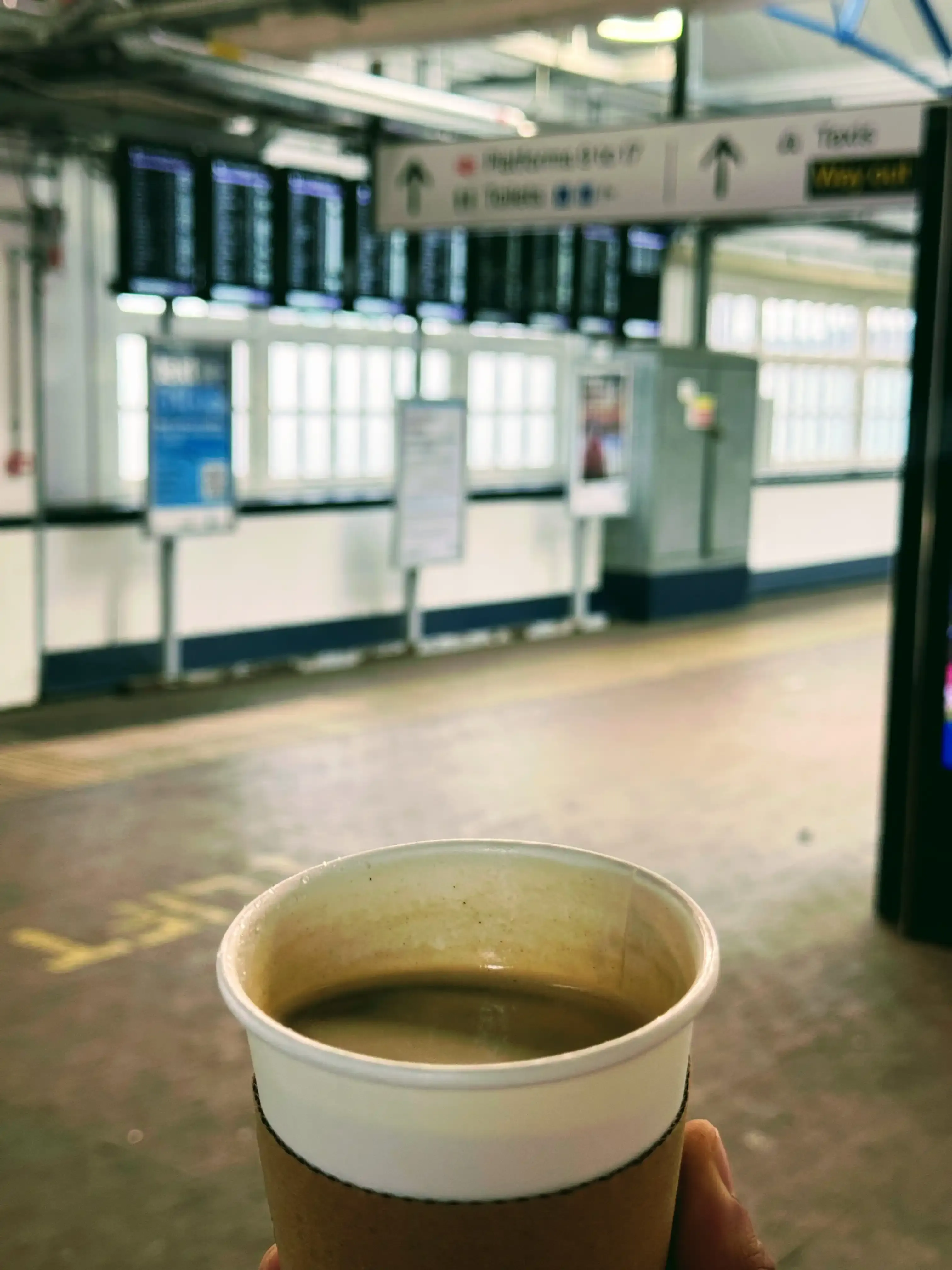 Sleeping at the finish line without bedding was rough, but a morning cup of coffee made it all worth it.